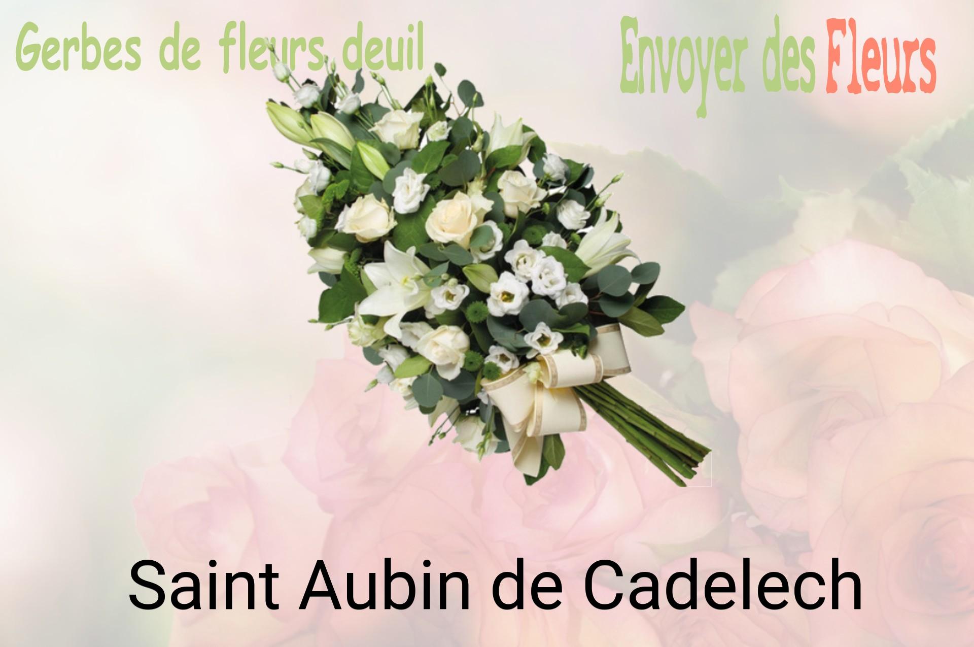 Gerbe de fleurs de deuil livrée à Saint-Aubin-de-Cadelech